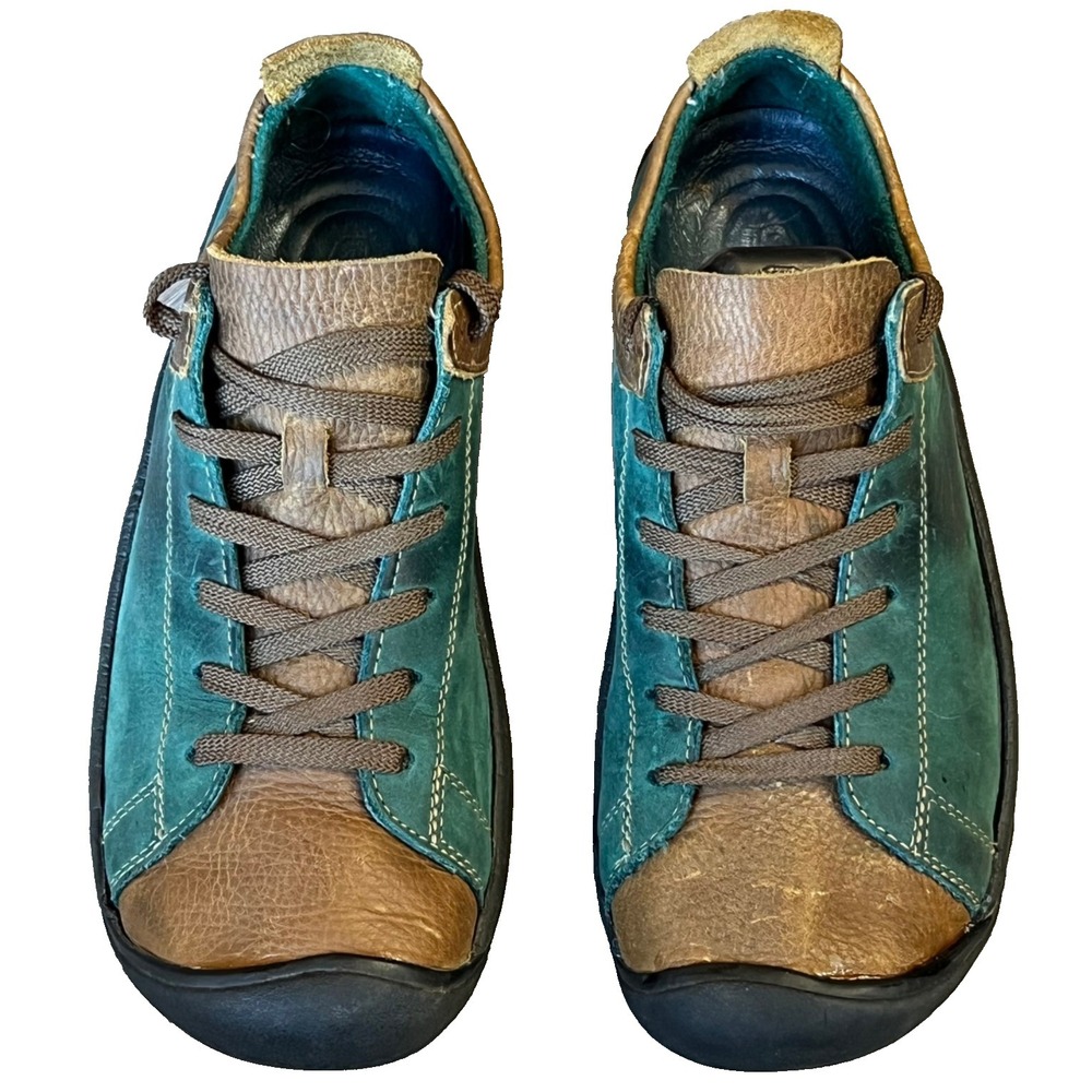 Keen Barika Leather Walking‎ Comfort Shoes Green Brown Womens 7 UK 4.5 EU 37.5